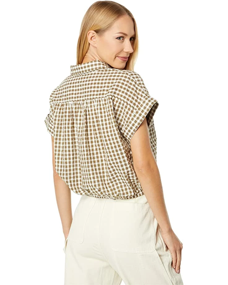 Madewell Shirts & Tops Seersucker Button-Up Drawstring Shirt in Plaid 2 Madewell Shirts & Tops Seersucker Button-Up Drawstring Shirt in Plaid - Image 2