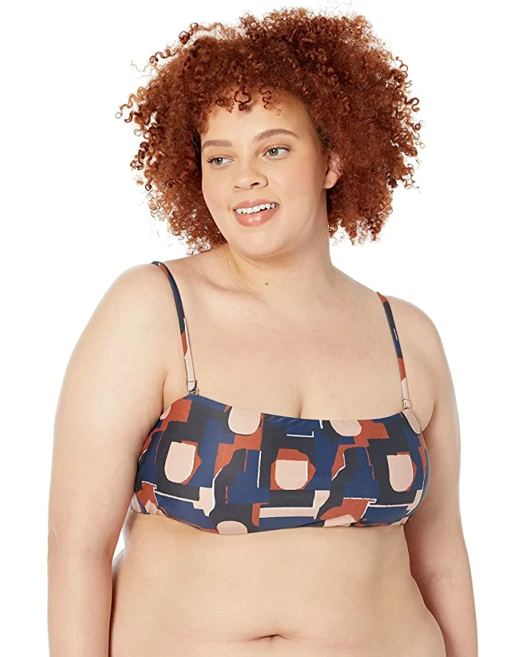 Swimwear Madewell Second Wave Spaghetti-Strap Bandeau Bikini Top in Color Collage 1 Swimwear Madewell Second Wave Spaghetti-Strap Bandeau Bikini Top in Color Collage