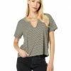 Madewell Shirts & Tops Hemp-Cotton Split-Neck Crop Tee