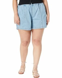 Madewell Plus Denim Easy Pull-On Shorts in Rathmore Wash