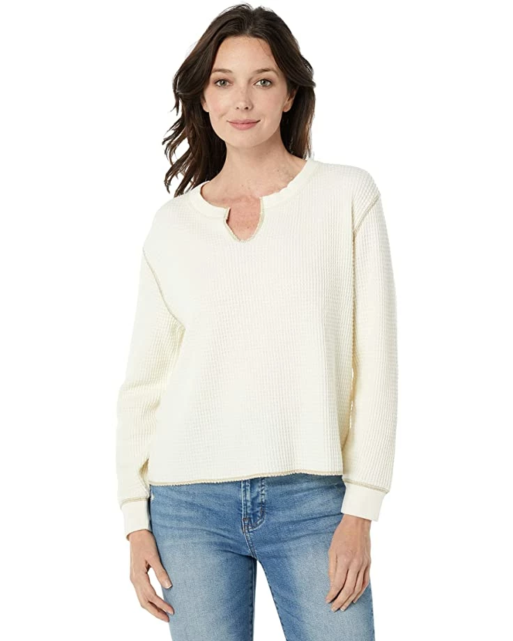 Madewell Shirts & Tops Waffle Split-Neck Crop Tee 1 Madewell Shirts & Tops Waffle Split-Neck Crop Tee