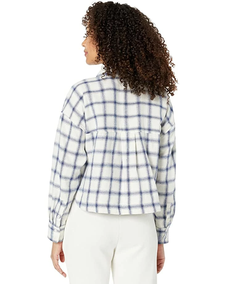 Madewell Shirts & Tops Long Sleeve Cropped Shirt in Windowpane Bondex Heritage 2 Madewell Shirts & Tops Long Sleeve Cropped Shirt in Windowpane Bondex Heritage - Image 2