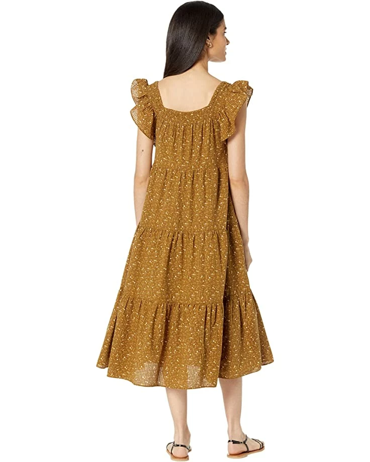 Madewell Dresses Ruffle-Sleeve Tiered Midi Dress in Daisy Stitch 2 Madewell Dresses Ruffle-Sleeve Tiered Midi Dress in Daisy Stitch - Image 2