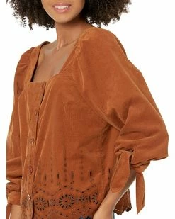 Madewell Shirts & Tops Embroidered Eyelet Corduroy Tie-Sleeve Top -Madewell Shop 91 wHhjmL. AC SR736920