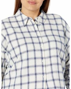 Madewell Shirts & Tops Plus Long Sleeve Cropped Shirt in Windowpane Bondex Heritage -Madewell Shop 910ZH5ixKL. AC SR736920