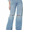 Madewell Superwide-Leg Jeans in Amcliffe Wash: Knee-Rip Edition