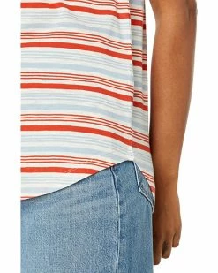 Madewell Shirts & Tops Whisper Cotton Rib-Crewneck Ringer Tee in Halliday Stripe -Madewell Shop 91EiymkQEfL. AC SR736920