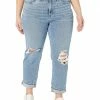 Madewell Jeans The Plus Girljean in Cadell Wash: Ripped Edition