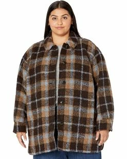Madewell Coats & Outerwear Plus Belrose Shirt-Jacket in Cassel Plaid