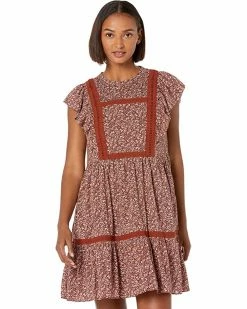 Madewell Dresses Flutter-Sleeve Mini Dress in Cottage Garden