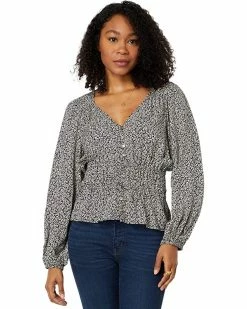 Madewell Shirts & Tops Smocked-Waist Top in Tudor Floral