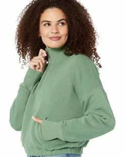 Madewell Hoodies & Sweatshirts MWL Airyterry Quarter-Zip Supercrop Sweatshirt -Madewell Shop 91qWZt7utVL. AC SR736920