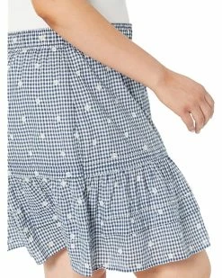 Madewell Skirts Plus Embroidered Tiered Pull-On Mini Skirt in Gingham Check -Madewell Shop 91suB9AS9JL. AC SR736920