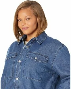 Madewell Coats & Outerwear Plus Quilted-Lining Denim Shirt-Jacket -Madewell Shop 91y9zdpT9L. AC SR736920